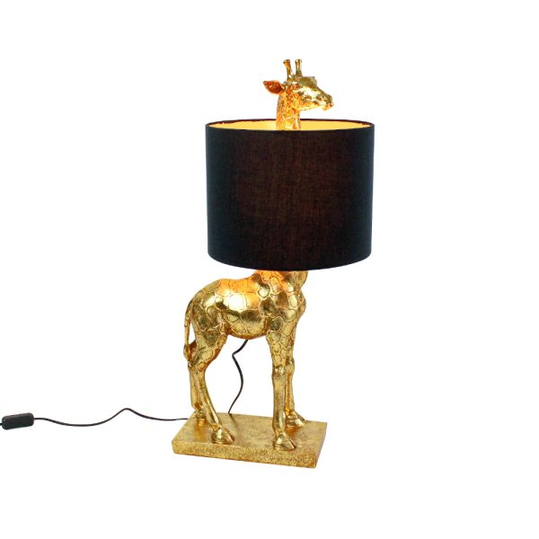 Bijbel Megalopolis Aangepaste Gouden Giraffe Lamp Lucie - Warm & Sfeervol Wonen