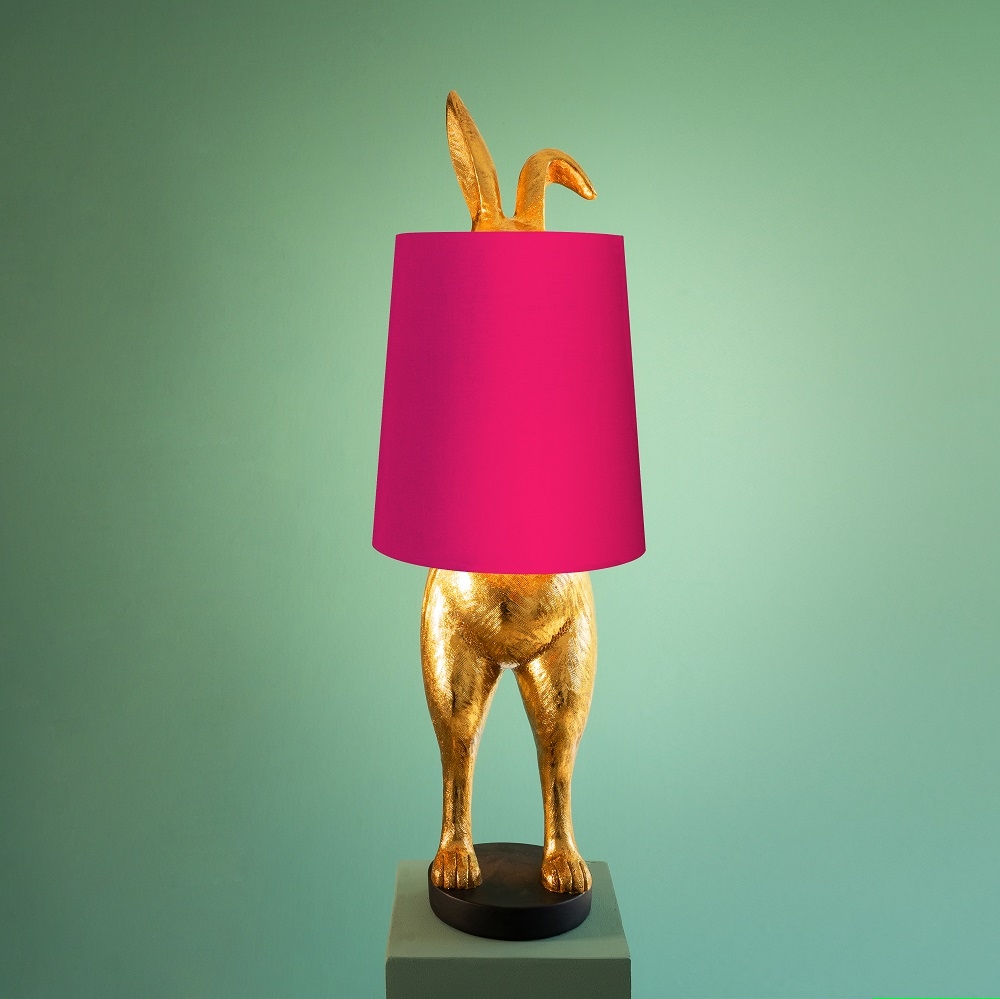 Gouden Konijn Lamp Hiding Rood - Warm & Sfeervol Wonen